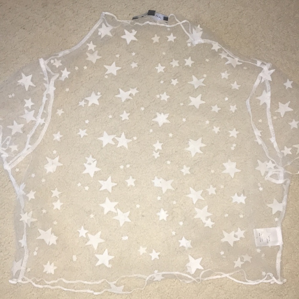 Sheer Star Crop Top